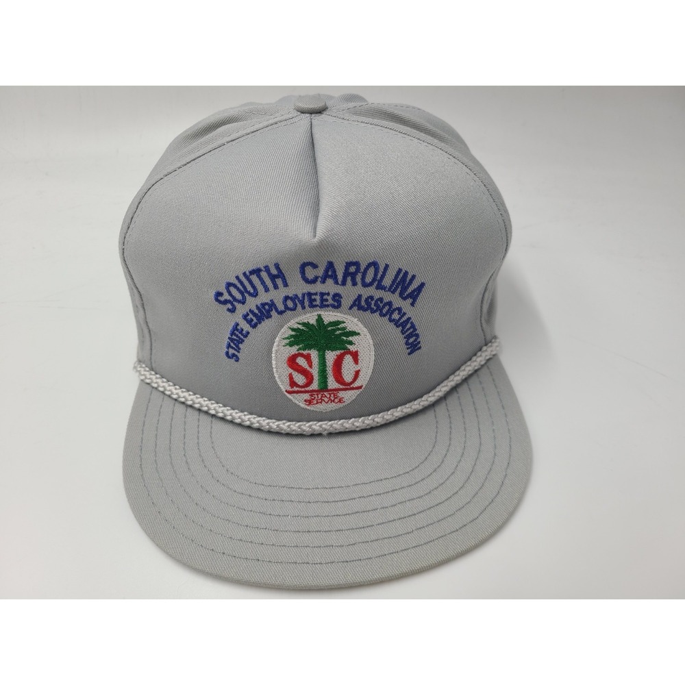 Vintage South Carolina State Employees Association Rope Strapback Hat Cap Gray